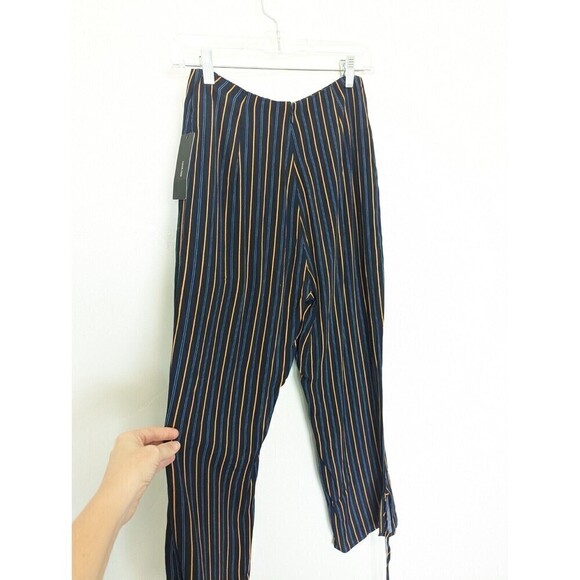 Lulus Cropped Pants Womens Small Navy Blue Striped NWT - Picture 5 of 10